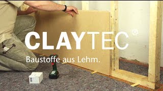 Lehmputz auf Backsteinwänden  CLAYTEC Lehmbaustoffe auf bauüblichen Untergründen  Anwendungsvideo [upl. by Yerffeg59]