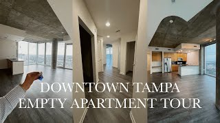 EMPTY APARTMENT TOUR  downtown tampa highrise 1 bed  den [upl. by Acimaj58]