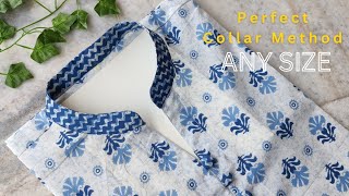 How to Cut Stand Collar Easy Tips  Collar Kurti Neck Design with Button Placket [upl. by Oinoitna]