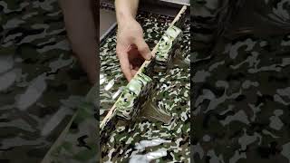 Plastic base camouflage water transfer printingwood grain hydrographiccraftprintingshorts [upl. by Metabel]