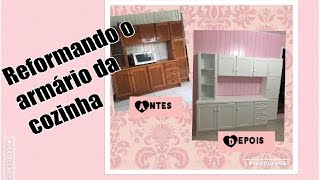 EP 2  DIÁRIO DA REFORMA  REFORMEI O ARMÁRIO DA COZINHA  ANTES E DEPOIS [upl. by Darraj]