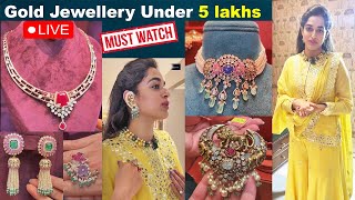 Gold Jewellery Under 5 LAKHS  Vasundhara Diamond Roof  brideessentials shaakuntalam samantha [upl. by Uriia]