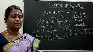 Testing of Hypothesis  Basic ideas in Tamil [upl. by Kenaz]