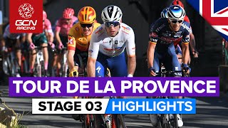 Battle For The Podium  Tour De La Provence 2022 Stage 3 Highlights [upl. by Zanas250]