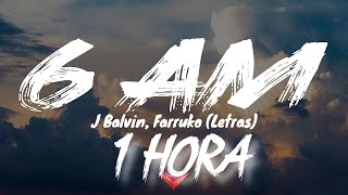 🔥 1 HoraLetra J Balvin Farruko6 AM y todavia no recuerdo nada pero amaneciste aqui en mi cama [upl. by Eniawtna]