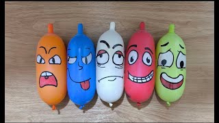 Making Slime with Funny Balloons  Satisfying Slime video 1 [upl. by Adnoyek]