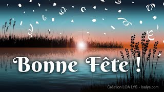 Bonne fête  Carte animée pour la fête prénom [upl. by Aisayt141]