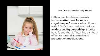 L Theanine for ADHD kids [upl. by Sweeney712]