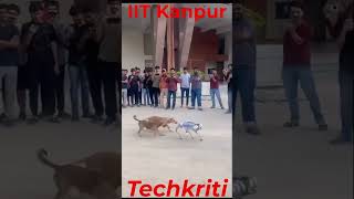 Dog Vs Robot in Techkriti 2024 at IIT Kanpur techkriti iit iitk dog iitkanpur animals robot [upl. by Aloibaf613]