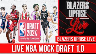 2024 NBA Mock Draft Livestream 10  Blazers Uprise Live [upl. by Sixel]