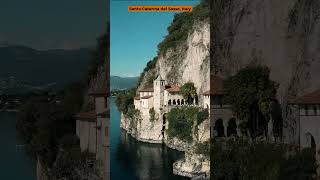 Santa Caterina del Sasso Italy italy travel shorts [upl. by Cirad143]