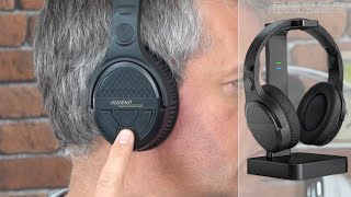 Casque stéréo sans fil avec processeur de signal numérique OK320 Auvisio PEARLTVFR [upl. by Aikemot]