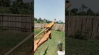 archery hunting satisfying diy handmade amazing craft apurbomondol bamboobow bamboogun [upl. by Attennot]