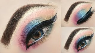 step by step Rainbow eyes makeupcolourful eyes makeup by Rani ch [upl. by Rhoda]