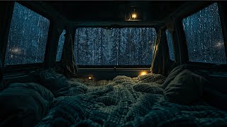 10 Hours⚡️Forest Rain ASMR Cozy Camping Sounds for Stress Reduction amp Better Sleep [upl. by Analak]