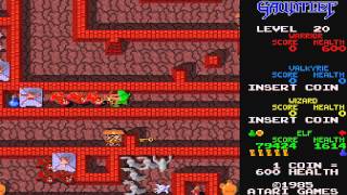 1985 Gauntlet Arcade Old School game Playthrough Retro games [upl. by Sosthenna717]