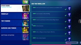 Complete LEGO Fortnite Star Wars Quests  How to EASILY Complete Aid the Rebellion Quests [upl. by Pierson]