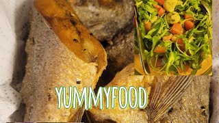 Yummyfood fried fish Rucola Salad amp garlic rice bahay homecooking sunday food [upl. by Dallas]