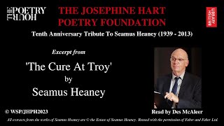 Seamus Heaney The Cure At Troy read by Des McAleer [upl. by Yasui23]