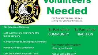 Volunteers Needed  Thorofare Volunteer Fire Company [upl. by Ainegul]