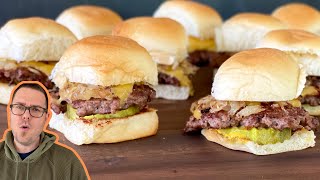 BETTER Cheeseburger Sliders with Hawaiian Rolls  WHITE CASTLE BUT BETTER [upl. by Puff]