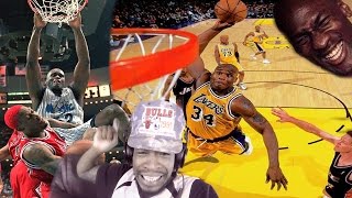 IS THAT SHAQ OR JORDAN SHAQUILLE ONEAL TOP 10 DUNKS amp PLAYS REACTION [upl. by Alleahcim]