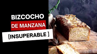 BIZCOCHOQUEQUE DE MANZANA INSUPERABLE Receta fácil de bizcochuelo casero JUGOSO con caramelo salado [upl. by Kcirdneked]