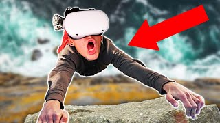 FALLING OFF A CLIFF IN VR The Climb 2 [upl. by Jess]