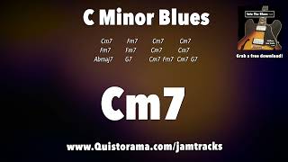 Passionate Blues Guitar Backing Track  C Minor [upl. by Finzer647]