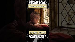 House Risley Asoiaf Game of Thrones Lore asoiaf gameofthrones houseofthedragon [upl. by Kcirdlek]