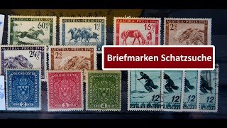 Briefmarken wertvoll Schatzsuche in Tütenposten Briefmarken Österreich UNO Deutsches Reich usw [upl. by Ardnaeed64]