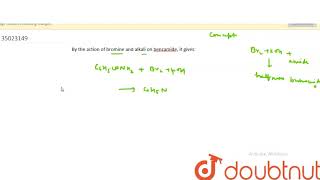 By the action of bromine and alkali on benzamide it gives [upl. by Ruffina]