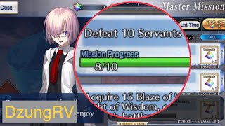 Where to defeat 10 Servants in Master Mission  Fate Grand Order FGO NA [upl. by Gonzales]