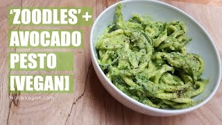 How to make raw zoodles  courgettezuchinni amp avocado pesto  Naija Vegan [upl. by Braeunig]