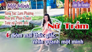 Karaoke Một Mình  Rumba  Tone Nữ Trầm AmTp90  Quốc Dân Karaoke [upl. by Norvol]