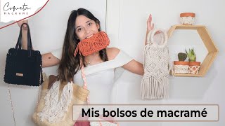 5 BOLSOS de MACRAMÉ Explicados Paso a Paso por Coqueta Macramé [upl. by Berard231]