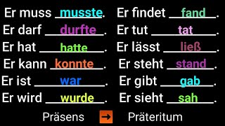 präteritum past germanpast  Vergangenheit Modalverben dürfen können mögenmöchten müssen [upl. by Dnalram]