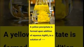 A Yellow precipitate formed upon addition of aq AgNO3 to a solution of chemistry msc csir gate [upl. by Eolande]