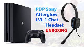 PDP Sony Afterglow LVL 1 Chat Headset PS4 Unboxing [upl. by Suraved]