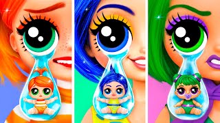 Inside Out 2 Joy Anxiety and Disgust Became Mommies 32 DIYs for LOL OMG [upl. by Anaoj335]