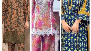 Printed Suit New Lace Design  Stylish and Trendy Laces on Printed Dress 2024  Dress Design 👌👌👌 [upl. by Itnuahsa589]