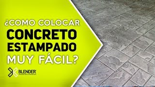 CONCRETO ESTAMPADO APRENDE COMO HACERLO 🚩 La manera MÁS FÁCIL 👈👈💪🚧 [upl. by Cece871]