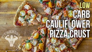 How to Make LowCarb Cauliflower Pizza Crust  Corteza de Pizza Hecha de Coliflor [upl. by Ecirtaeb173]