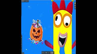 Giant Monster Numberblocks  Halloween Eating Simulation ASMR animation eating rainbowfriends [upl. by Jarad]