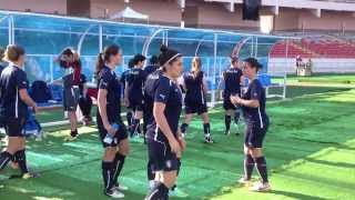 Lemozione delle Azzurrine sul campo dello stadio di San Josè [upl. by Dyann]