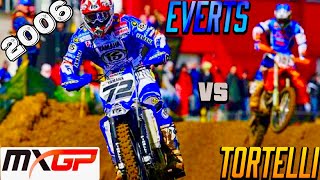 STEFAN EVERTS VS SEBASTIEN TORTELLI  2006 MXGP [upl. by Zemaj]