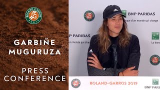 Garbiñe Muguruza  Press Conference after SimonneMathieu Courts Inauguration  RolandGarros 2019 [upl. by Bellda]