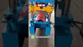 Metal ridge cap roof tile cold roll making forming machine [upl. by Ettennan]