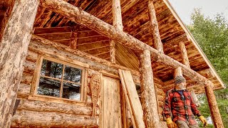 Off Grid Living in a Log Cabin  Lumber Milling Making a Wood Bench Cutting and Packaging Venison [upl. by Atokad]