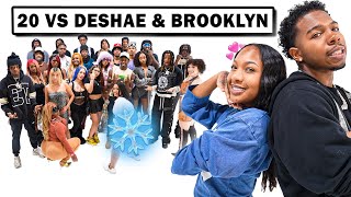 20 PEOPLE VS 2 INFLUENCERS DESHAE FROST amp BROOKLYN FROST [upl. by Nelav]